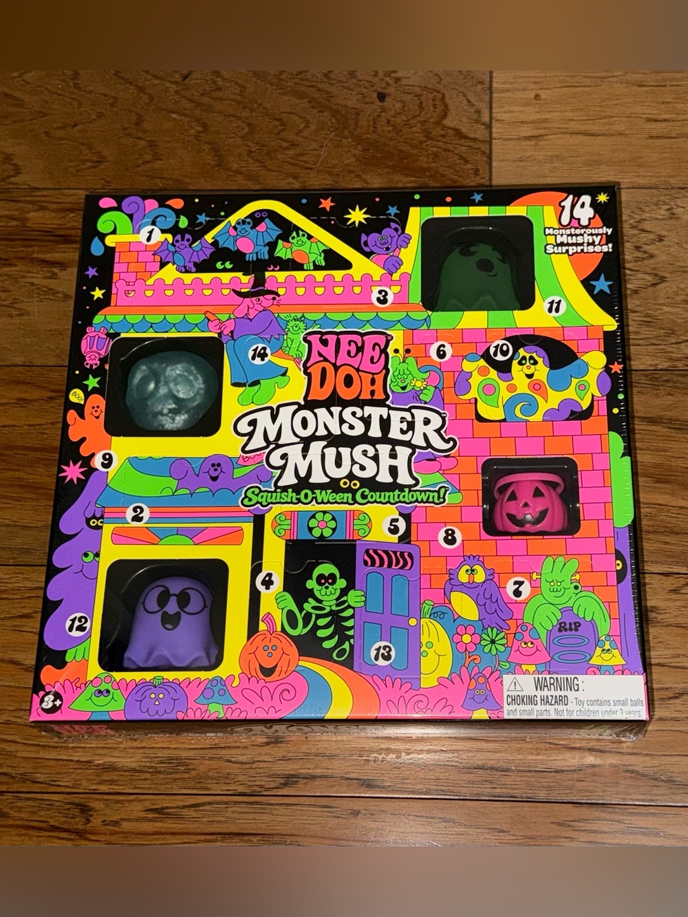 NeeDoh Monster Mush Squish-O-Ween Countdown - Colorful Halloween Toy Set